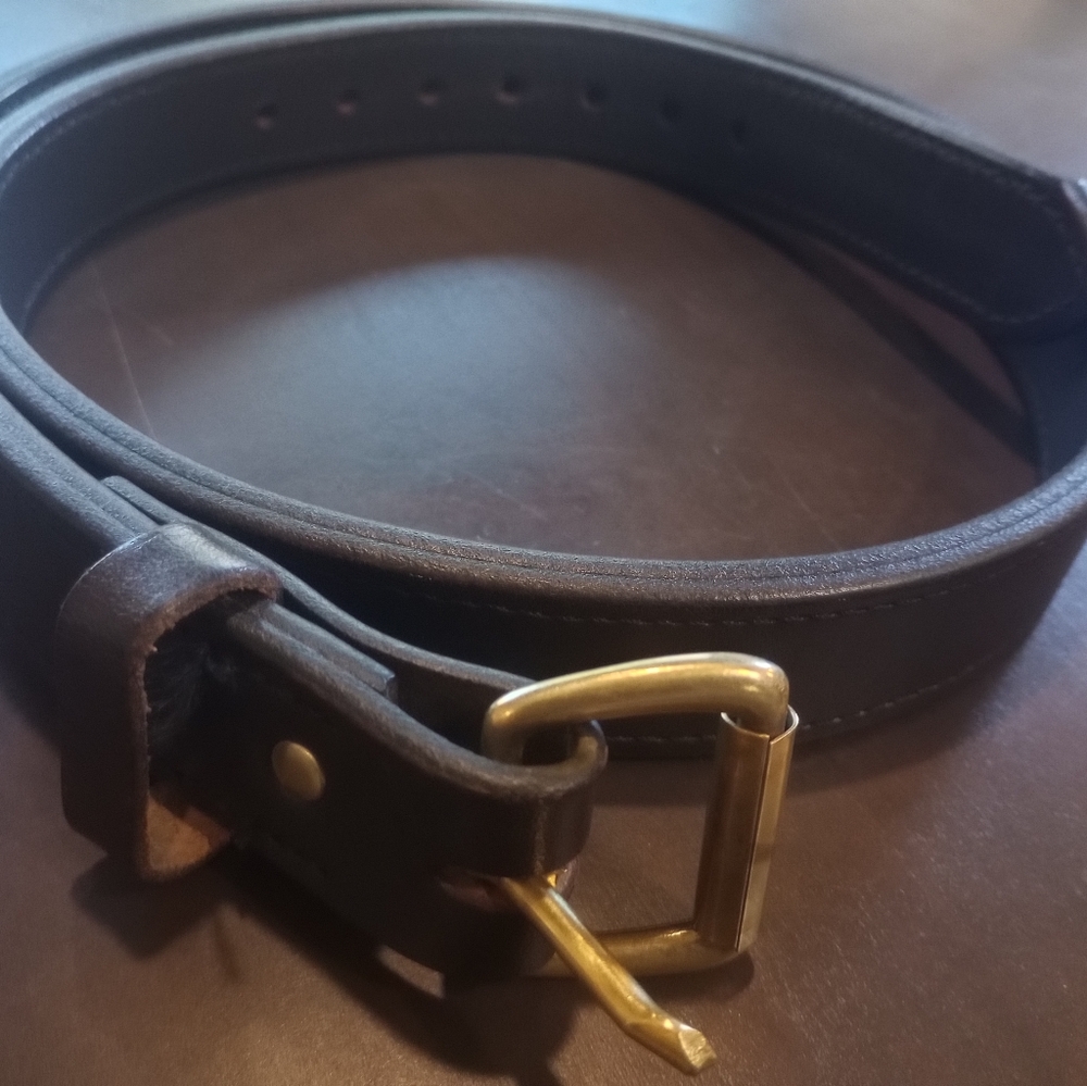 C.C. Filson Genuine Bridle leather belt size 38 model 205